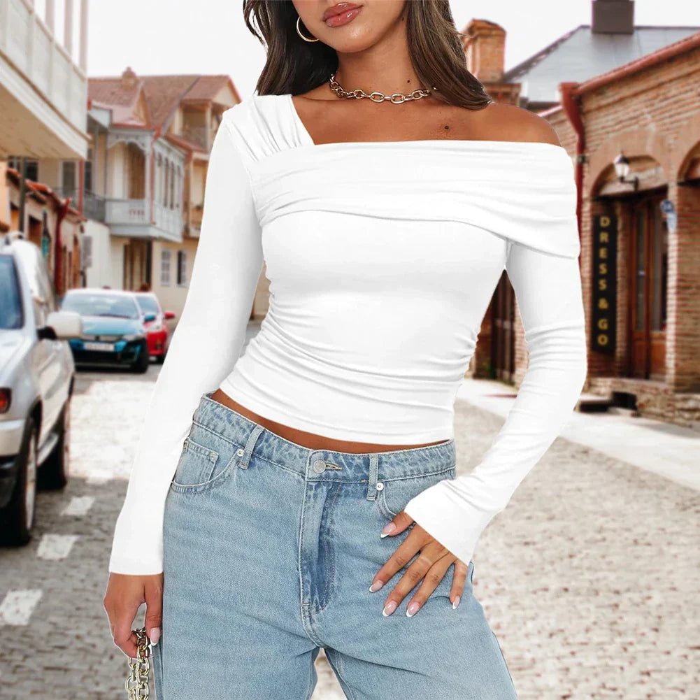 Damen Off-Shoulder Top aus Polyester für eleganten Look