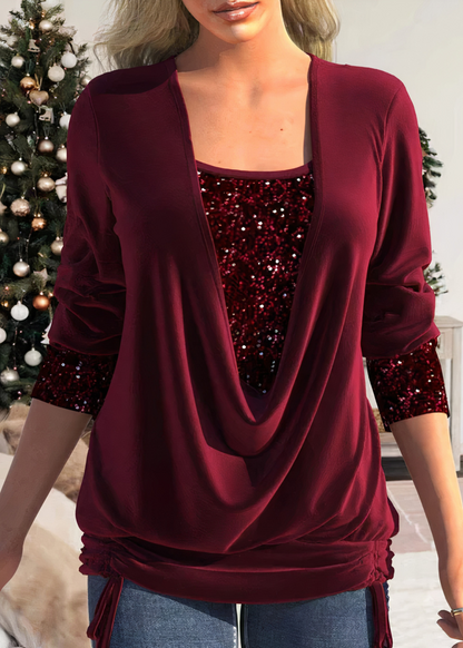 Stylische glitzerbluse für damen