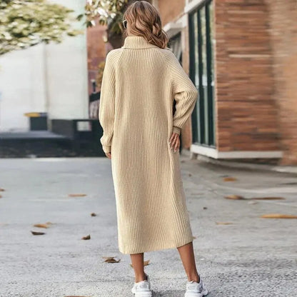 Weiche Strickpullover-Kleid für Damen - Freizeitmode