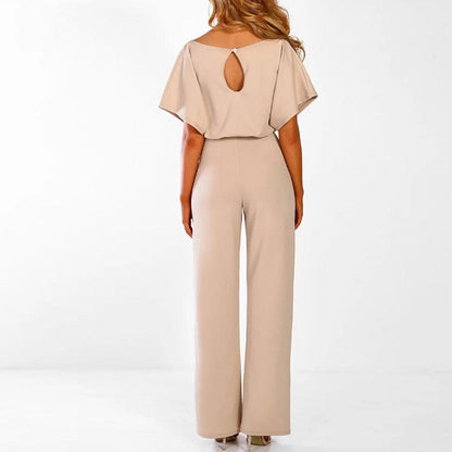 Elegante Damen Jumpsuit mit Gürtel – Ärmelloser Einteiler