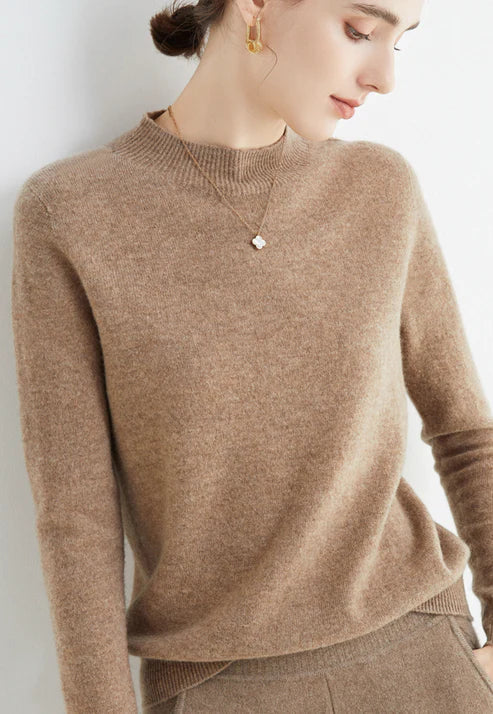 Damen Pullover – Weiche Wolle – Klassischer Rundhals – Lange Ärmel – Zeitlos Elegant