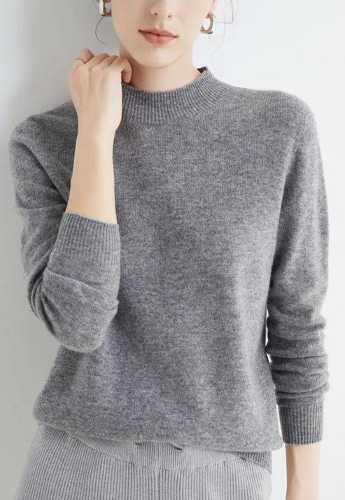 Damen Pullover – Weiche Wolle – Klassischer Rundhals – Lange Ärmel – Zeitlos Elegant