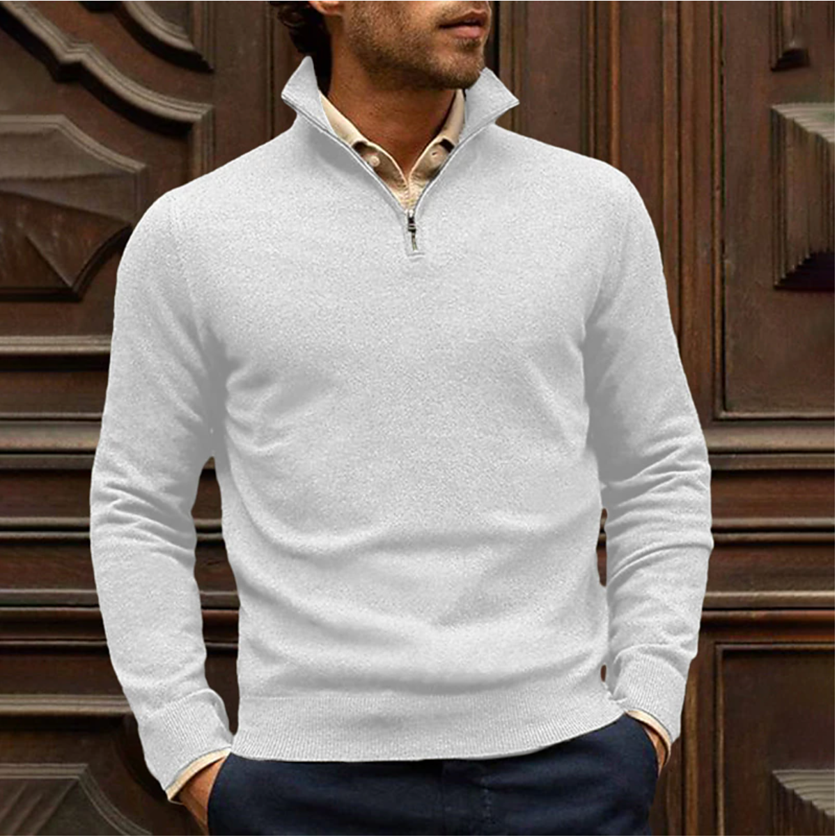 Sweatshirt Herren mit Reißverschluss | Atmungsaktiv Baumwolle-Polyester | Freizeit