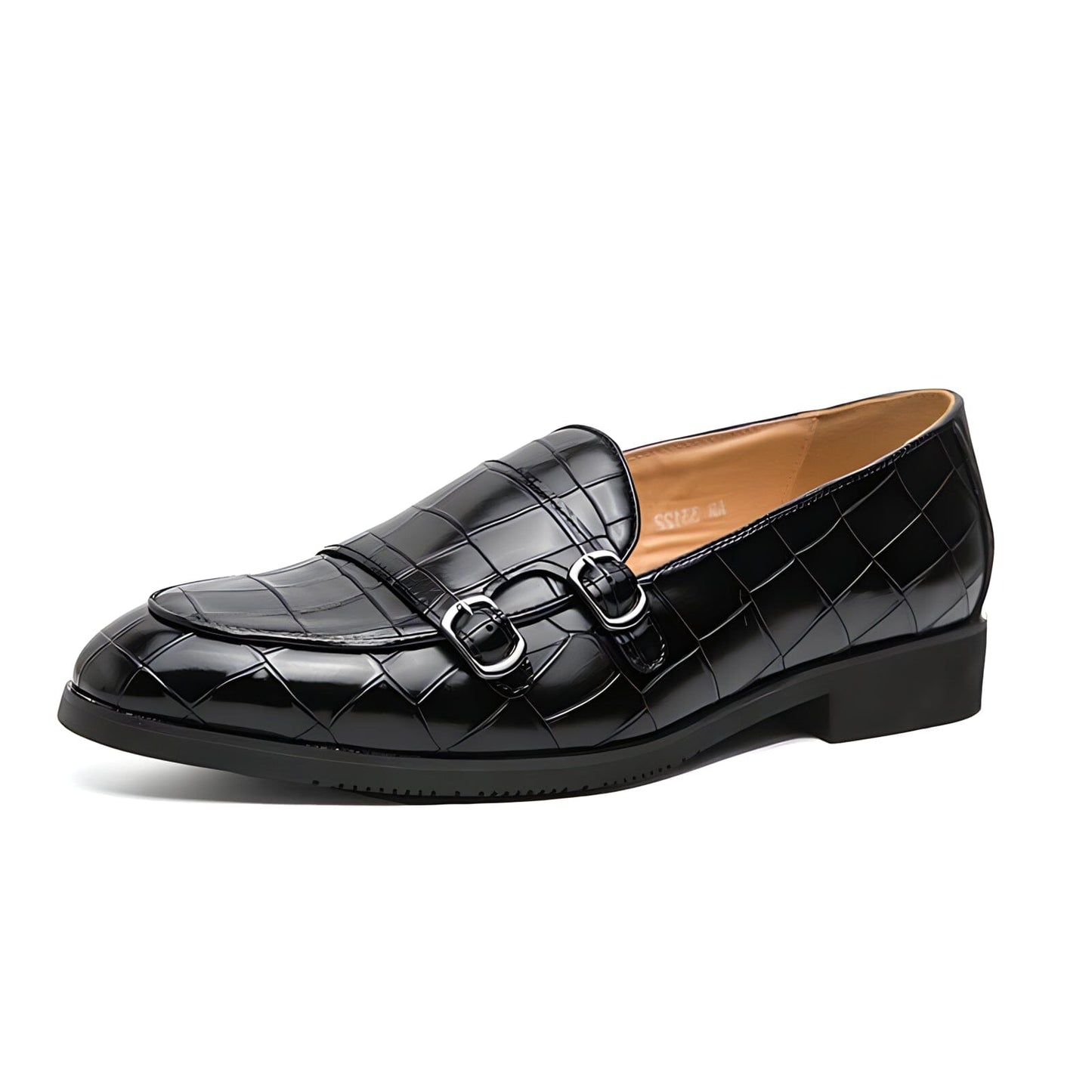 Herren Loafer - Echtleder mit Krokodilprägung - Eleganter Slip-On - Spitz zulaufend