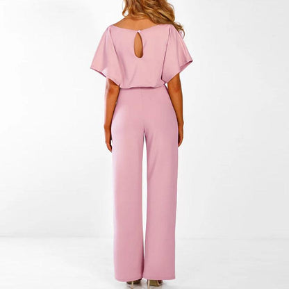 Elegante Damen Jumpsuit mit Gürtel – Ärmelloser Einteiler