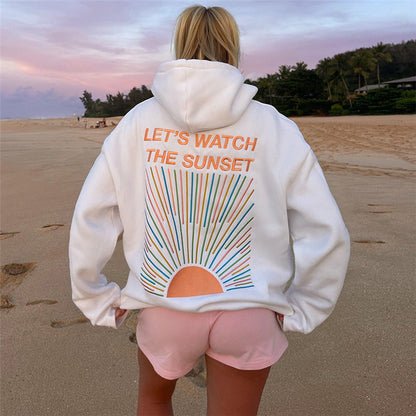 Damen-Hoodie "Sonnenuntergang" - Kuscheliger Pullover für Freizeitkleidung