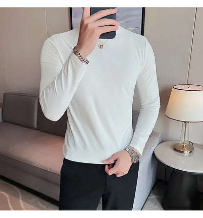 Herren Rollkragenpullover – Slim Fit – Weiches Strickmaterial – Langarm Elegant