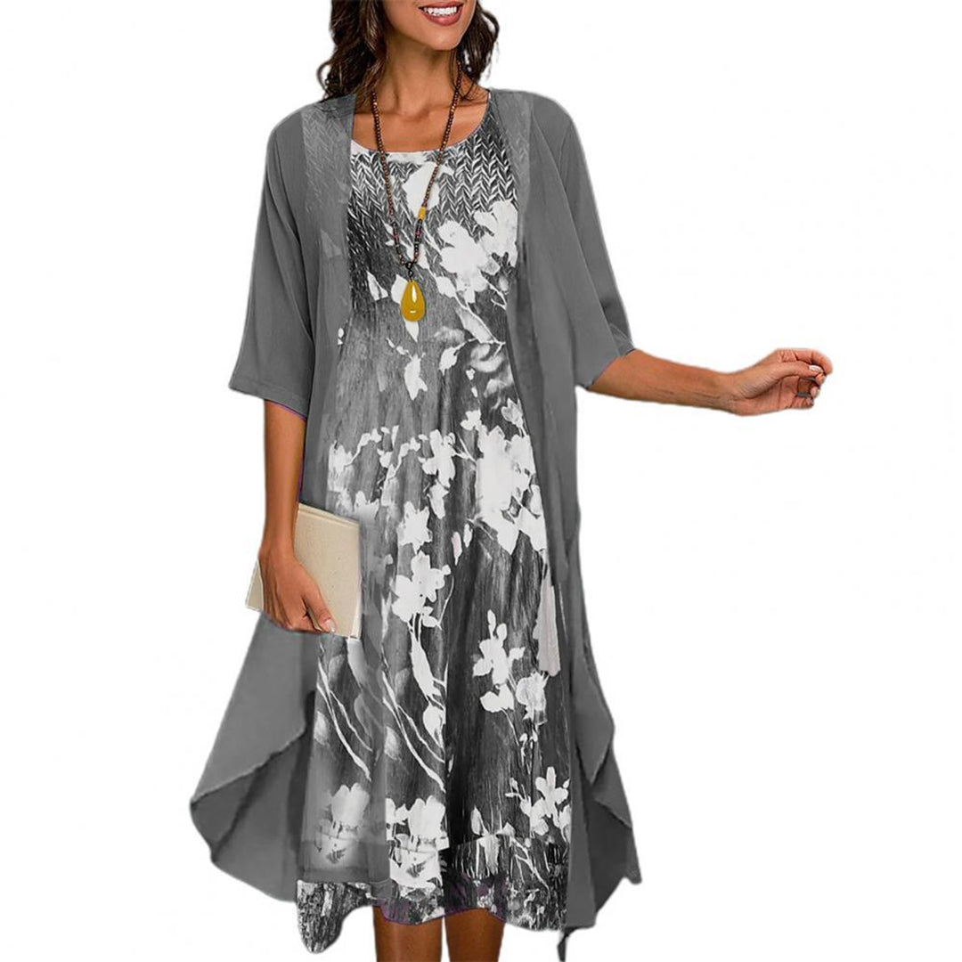 Leichte Sommerkleid Damen mit Stilvollem Print