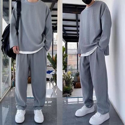 Herren Zweiteiler Set – Oversize Sweatshirt & Gerade Hose – Bequem & Lässig