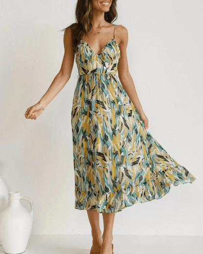 Kleurrige Midi-Jurk für Damen – Leichtes Sommerkleid