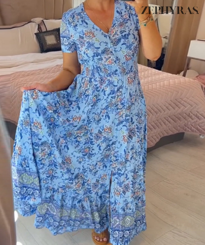 Sommerkleid für Damen mit Blumenmuster