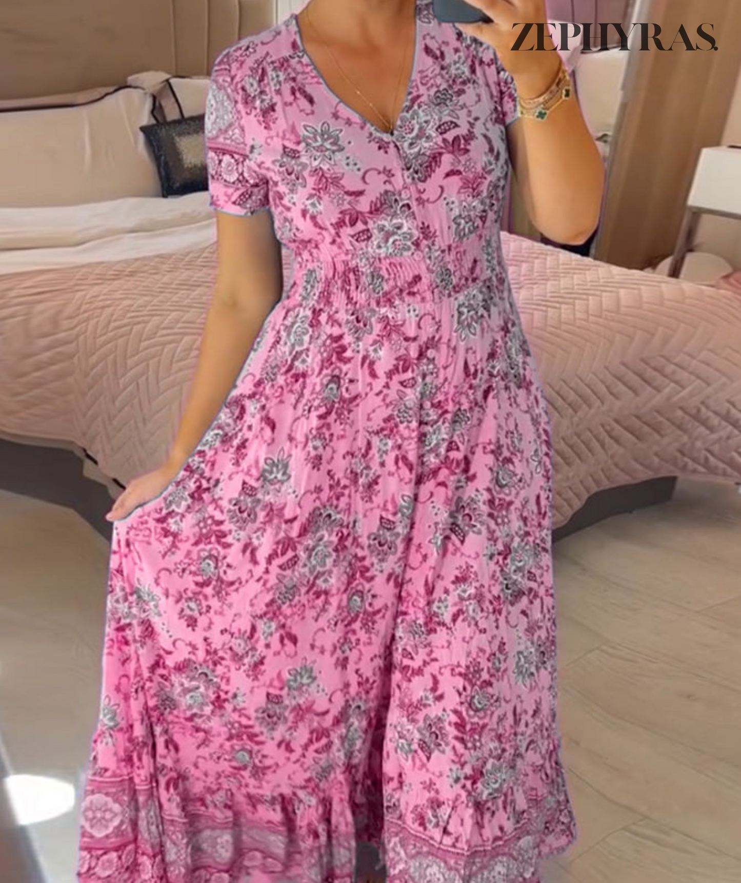 Sommerkleid für Damen mit Blumenmuster