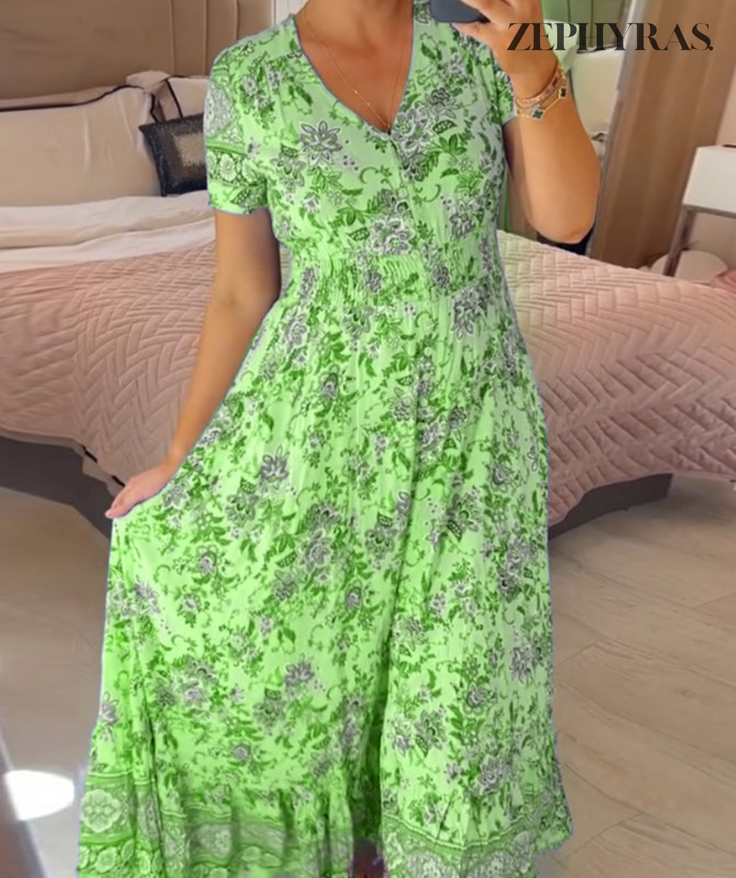 Sommerkleid für Damen mit Blumenmuster