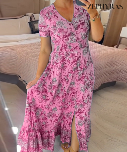 Sommerkleid für Damen mit Blumenmuster