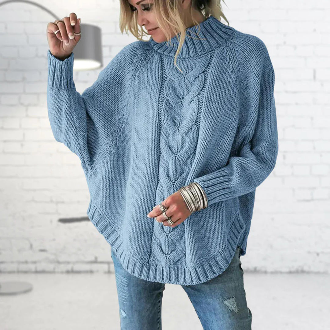 Damen Strickpullover – Grobstrick – Oversized Passform – Rollkragen – Gemütlich & Stilvoll