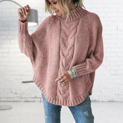 Damen Strickpullover – Grobstrick – Oversized Passform – Rollkragen – Gemütlich & Stilvoll