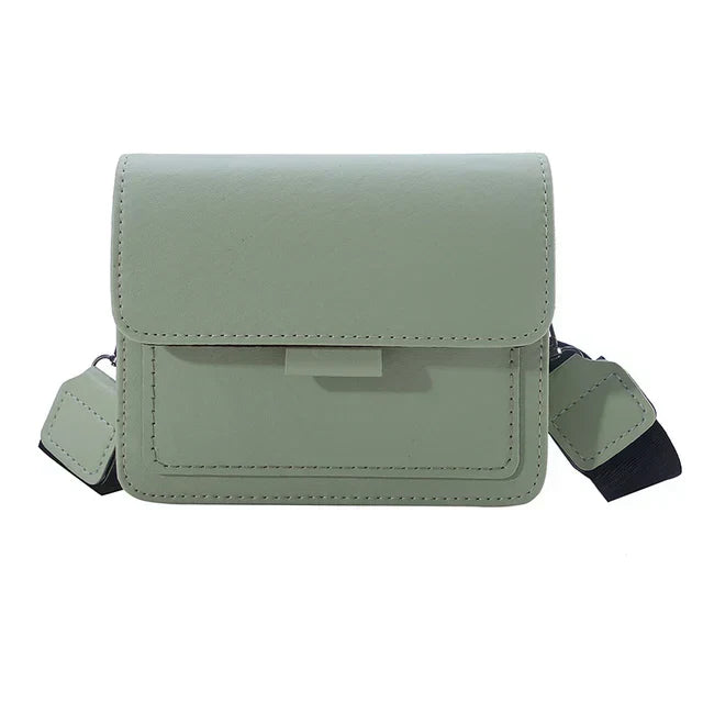 Damen Crossbody-Tasche – Rechteckig & Minimalistisch – Glatte Leder-Optik – Verstellbarer Riemen