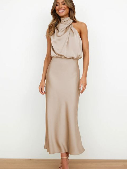 Elegante Damen Cocktailkleid aus Satin