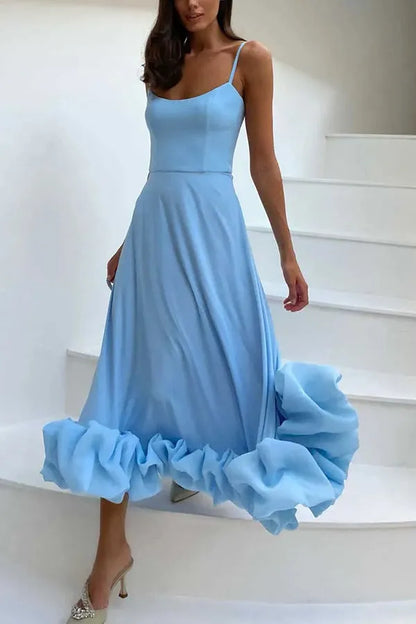 Damen Sommerkleid mit langen Ärmeln – Modernes Freizeitkleid aus leichtem Stoff