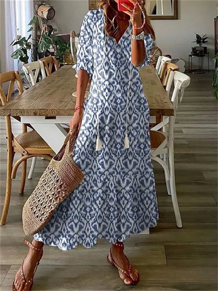 Heidi – Sommerliches Maxi-Kleid aus Baumwolle