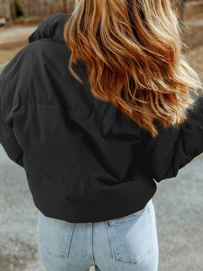 Damen Steppjacke – Warm Gefüttert – Boxy Schnitt – Stehkragen – Reißverschluss