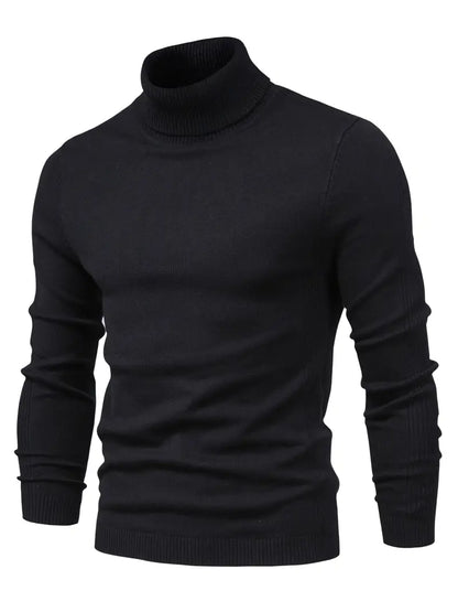 Herren Rollkragenpullover – Strick – Figurbetont – Langarm – Klassisch & Elegant