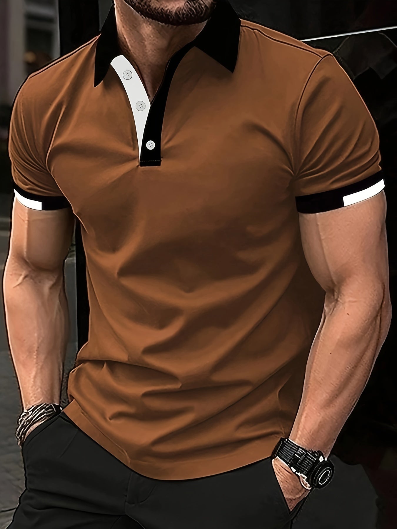 Herren short sleeve revers shirt