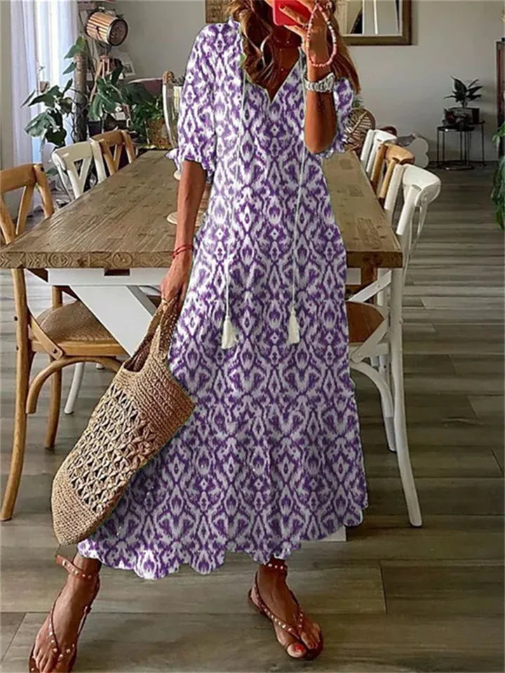 Heidi – Sommerliches Maxi-Kleid aus Baumwolle