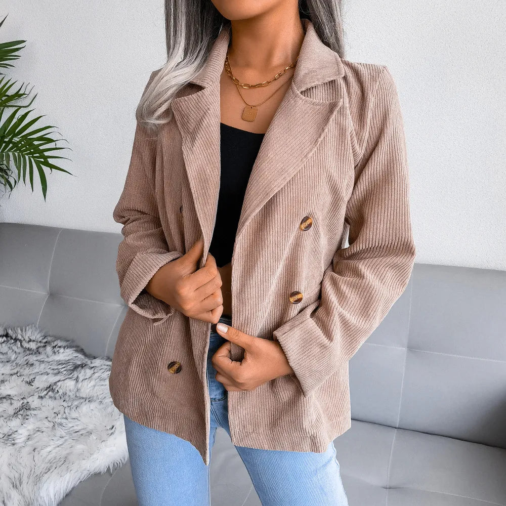 Lässiger blazer mit zwei knöpfen für damen