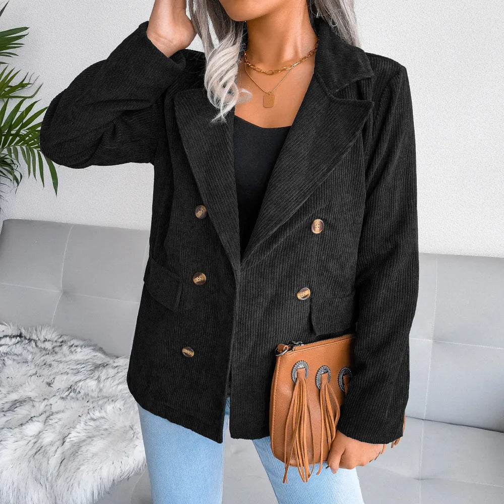 Lässiger blazer mit zwei knöpfen für damen