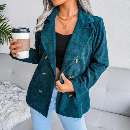 Lässiger blazer mit zwei knöpfen für damen