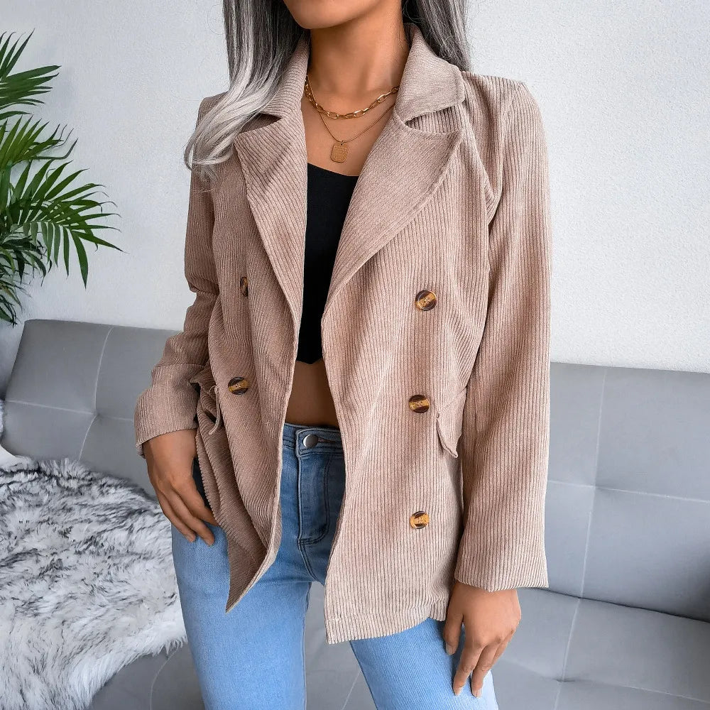 Lässiger blazer mit zwei knöpfen für damen