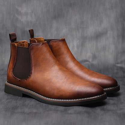 Herren Chelsea Boots – Echtes Leder – Elegantes Design – Rutschfeste Sohle