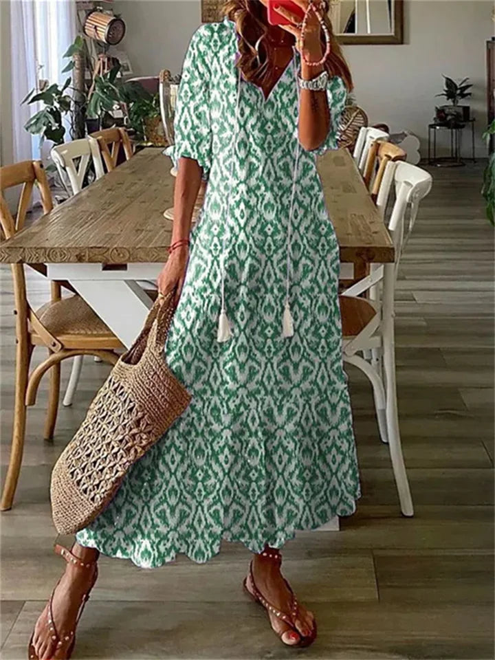 Heidi – Sommerliches Maxi-Kleid aus Baumwolle