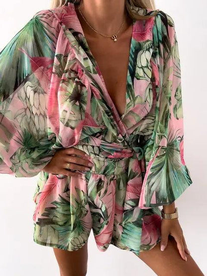 Boho Playsuit für Damen – Sommer Jumpsuit mit Spitze