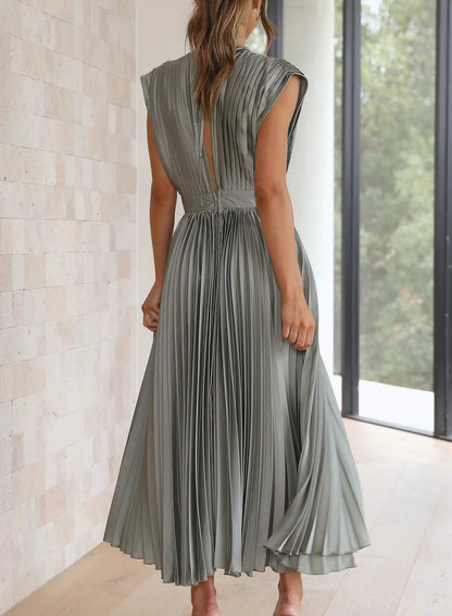 Damen Sommerkleid mit Rundhalsausschnitt - Charmantes Freizeitkleid