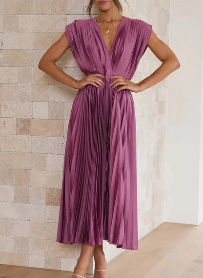 Damen Sommerkleid mit Rundhalsausschnitt - Charmantes Freizeitkleid