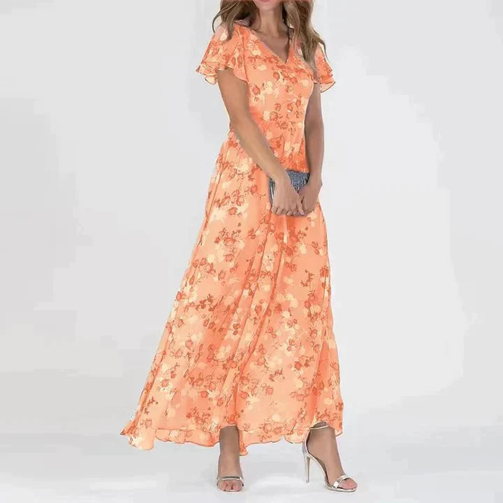 Buntes elegantes kleid für damen