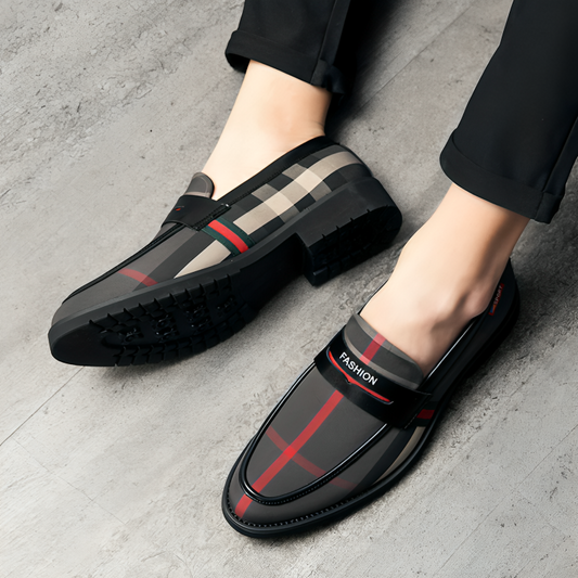 Herren Loafer Leder Slipper