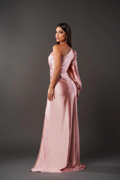 Elegantes Abendkleid für Damen – Bodenlanges Kleid aus Satin