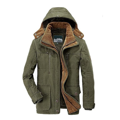 Herren Winterjacke mit Fellfutter | Wasserdicht & Warm für Outdoor-Aktivitäten