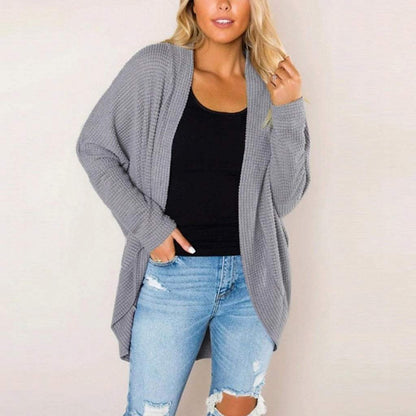 Damen Strickcardigan – Offene Front – Weiches Material – Lockerer Sitz – Lange Ärmel