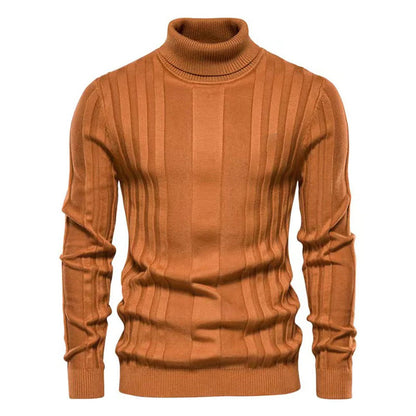 Herren Rollkragenpullover – Gerippter Strick – Langarm – Eleganter Klassiker