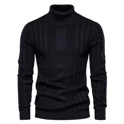 Herren Rollkragenpullover – Slim Fit – Strukturiertes Strickmuster – Weicher Komfort