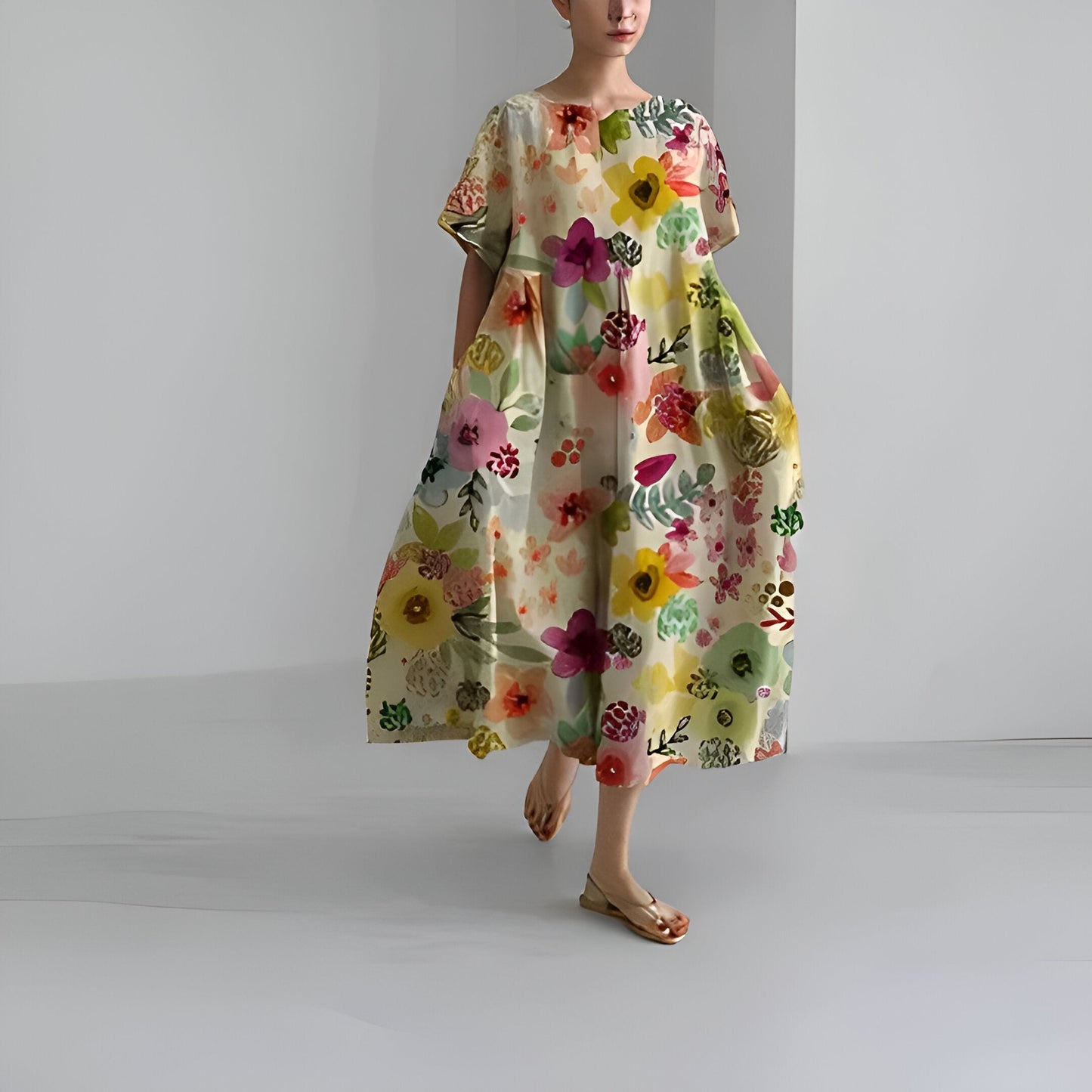 Blumenkleid mit floralen Mustern – Luftig, Nachhaltig und Perfekt für den Sommer