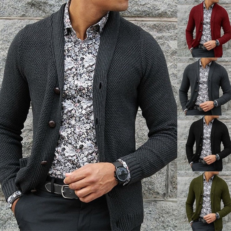 Omar - Elegante und warme Strickjacke für Herren