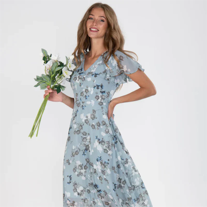 Sommerkleid Damen – Charmante Freizeitkleidung mit Rundhalsausschnitt