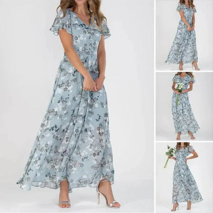 Sommerkleid Damen – Charmante Freizeitkleidung mit Rundhalsausschnitt