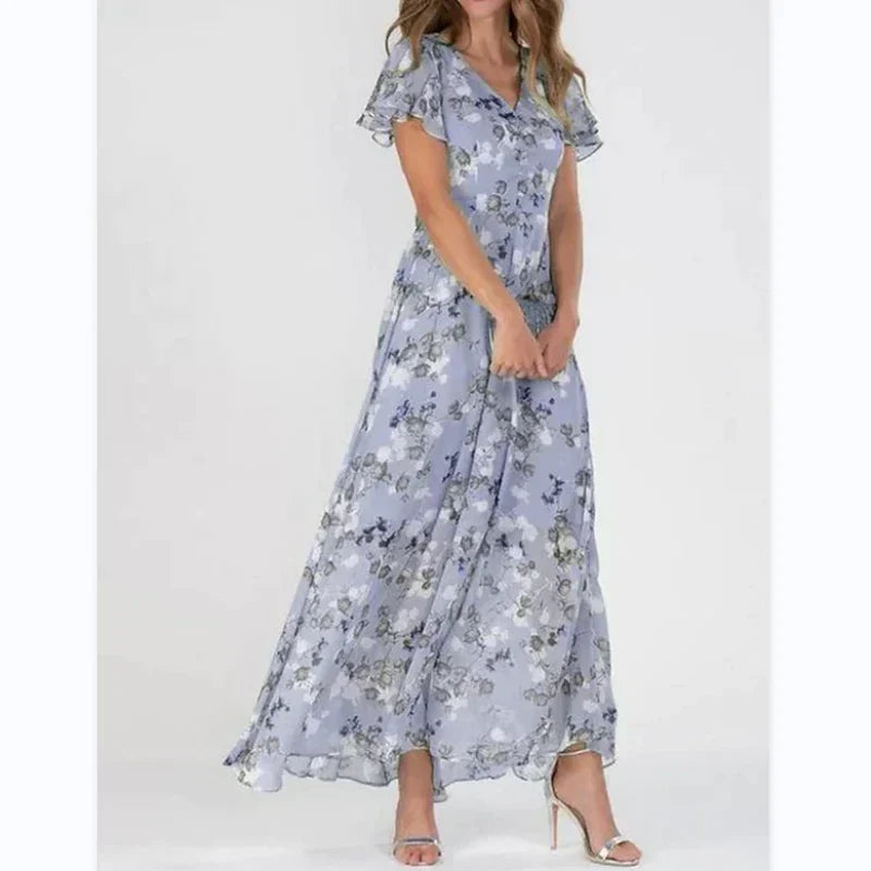 Sommerkleid Damen – Charmante Freizeitkleidung mit Rundhalsausschnitt