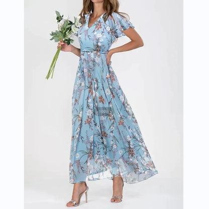 Sommerkleid Damen – Charmante Freizeitkleidung mit Rundhalsausschnitt